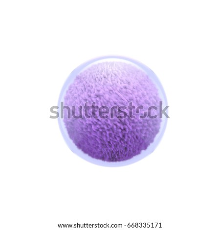 3d single molecule isolated on white background. Abstract 3d rendering illustration