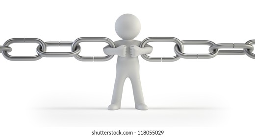 3d Small People - Chain Link