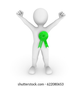 3d small people. Winner. 3d rendering.