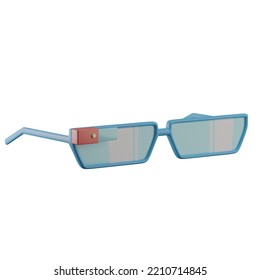 3D Smart Glasses Icon Illustration Render