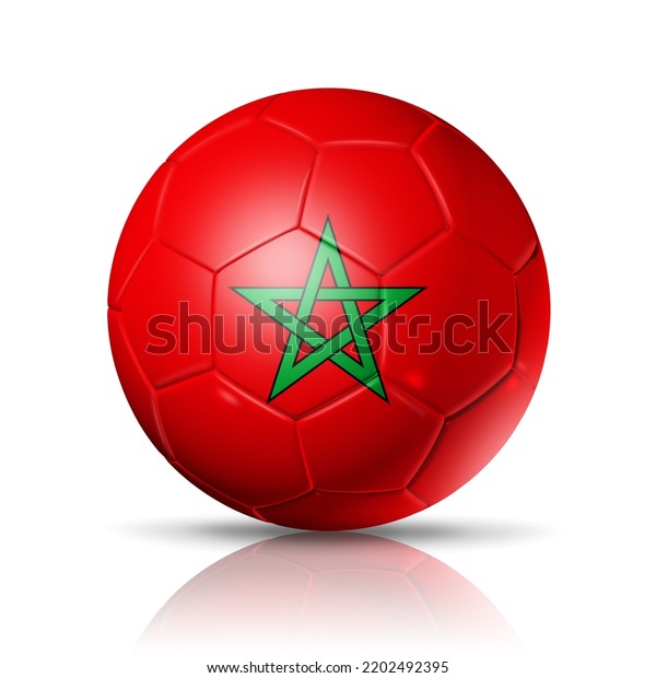 3d Soccer Ball Morocco Team Flag Stock Illustration 2202492395 ...