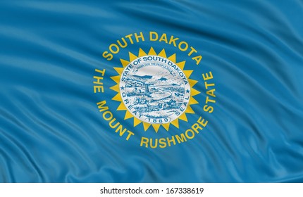 3D South Dakota Flag