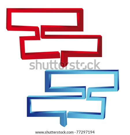 3d speach bubble set
