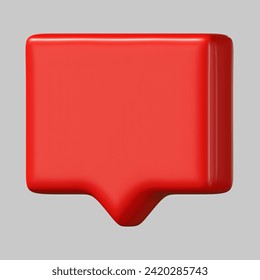 3D Speech Bubble Chat Communication