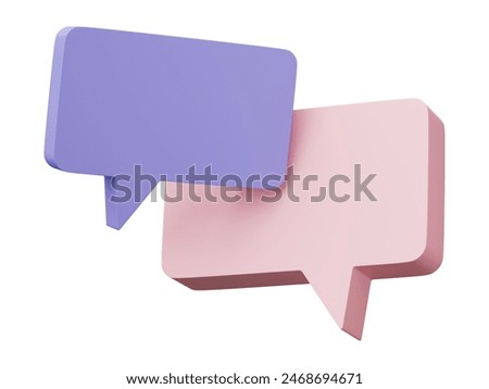 3D speech bubble talk isolated on white background, Clipping path include