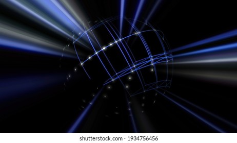 3D Sphere Cyber Space Network 3d illustration