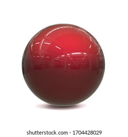 3d Sphere With Glossy Black Car Paint Material