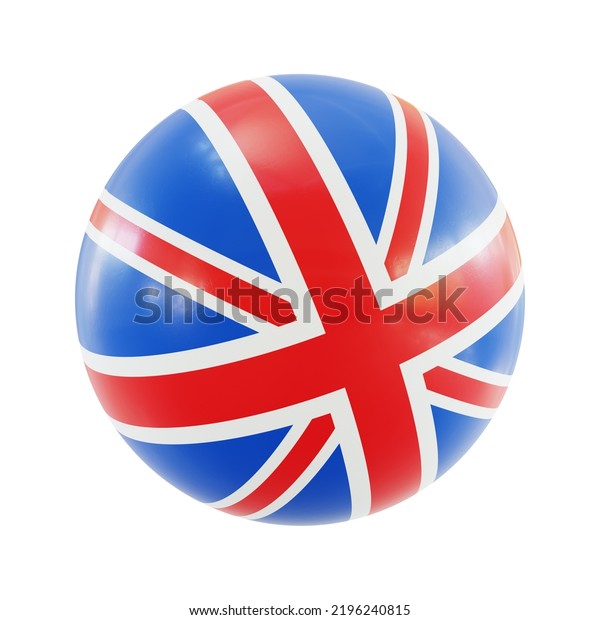 3d Spherical Flag United Kingdom Isolated Stock Illustration 2196240815 ...