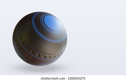 3d Sport Ball Lawn Bowls Rendering Left View