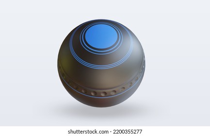 3d Sport Ball Lawn Bowls Rendering Front View