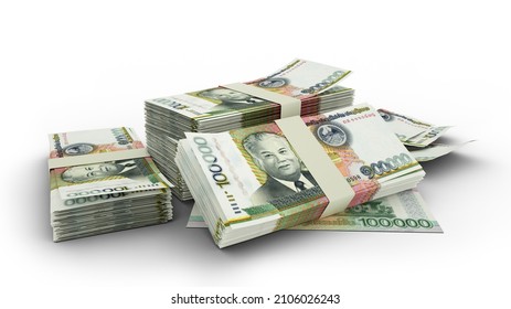 3d Stack Laotian Kip Notes Isolated Stock Illustration 2106258491 ...