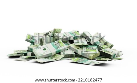 3D Stack of Colombian peso notes Foto stock © 
