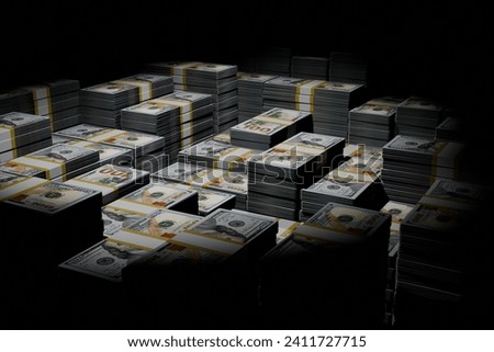3d stack of dollar money