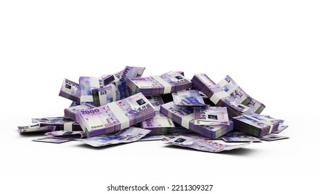 3D Stack of New Taiwan dollar notes