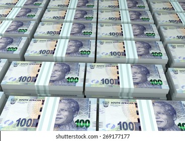 3D Stack Piles Of South Africa Money