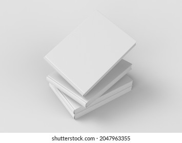 3d Stacked Horizontal Book Covers Template