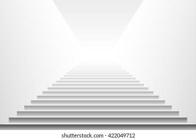 3d Stairs Isolated On White Background. Steps.  Illustration Art