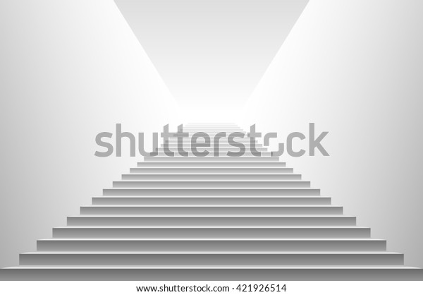 3d Stairs Isolated On White Background Stock Illustration 421926514