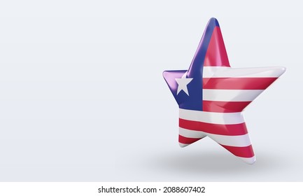 3d star Liberia flag rendering right view - Powered by Shutterstock