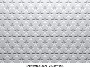 3D Star Pattern Abstract  Background. 3D Render Illustration.