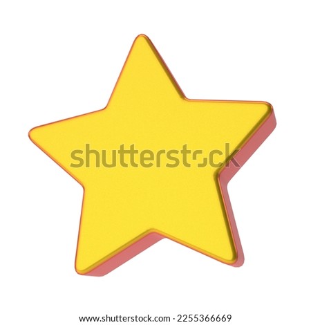 3D star shape. 3D geometric shape.