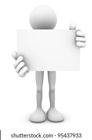 3d Stick Figure Person Standing Holding Stock Illustration 95437933 ...