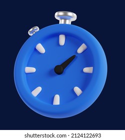 3d Stopwatch Timer Icon Illustration