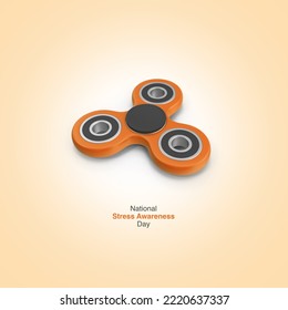 3d stress spinner represent National Stress Awareness Day. 3d illustration. - Powered by Shutterstock