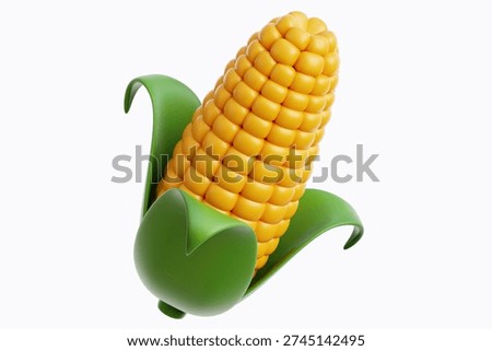 3D Stylized Corn Ear Icon