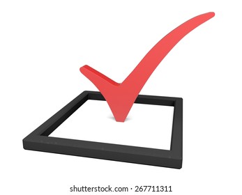 Check Mark On Vote Isolated Over Stock Illustration 194699573