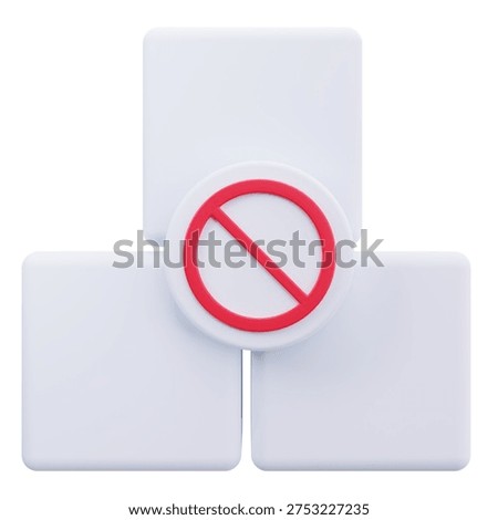 3D Sugar Cubes Restriction Concept