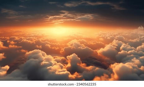 3d Sunset And Cloud View