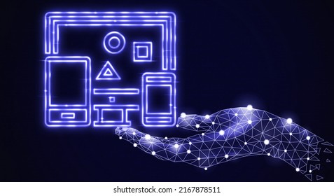 3D Support multiple platform icon neon sign