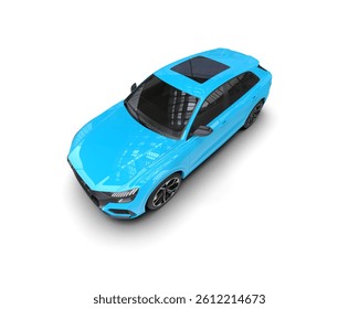 3D SUV isolated on background. 3d rendering - illustration