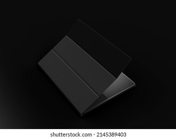 3d Tablet Case Mockup On Black Background