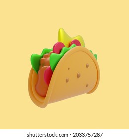 3D Taco Mexican Food Cartoon Icon Illustration. 3D Food Object Icon
Concept Isolated Premium Design. Flat Cartoon Style - Powered by Shutterstock