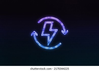 3D Talent Management Tool Icon Neon Sign