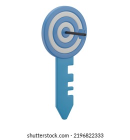 3D Target Keyword Icon Illustration Render