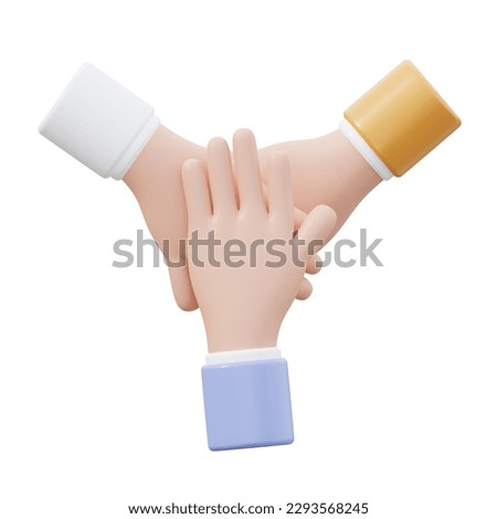 3D Team Isolated Icon Render Illustration