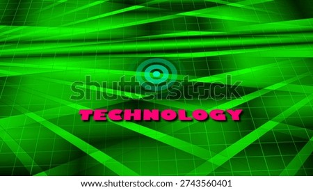 3D technology, text animation ,abstract cyberspace radio wave ,technology background