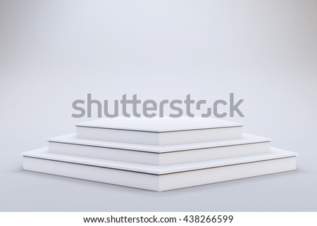 3 d template blank empty podium stage stock illustration 438266599