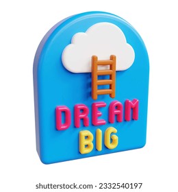 3d Text and Badges high quality render illustration