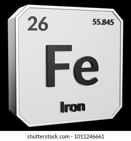 3d Text Chemical Element Iron Atomic Stock Illustration 1011246661 ...