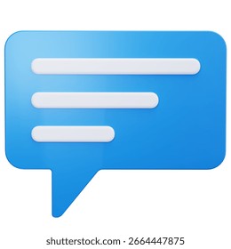 3D Text Message Chat Bubble