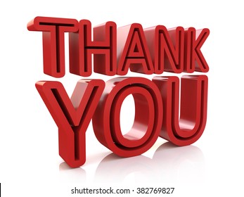 3d Thank You Word Design Information Stock Illustration 382769827 ...