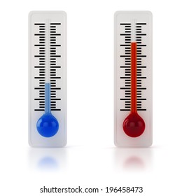 3d Thermometer On White Background