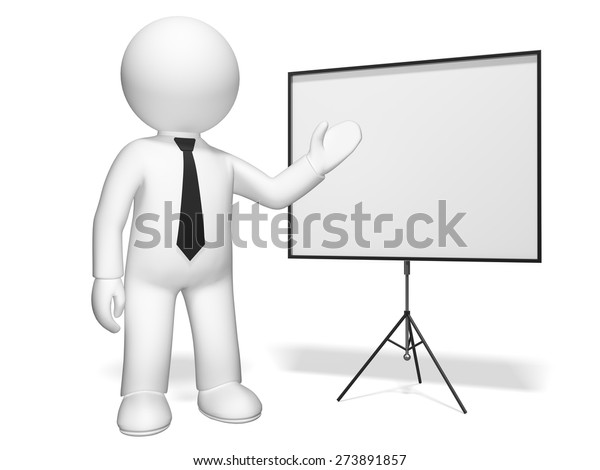 3d Threedimensional Shape People Presentation Stock Illustration 273891857