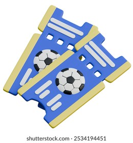 3D tickets for a football match - Powered by Shutterstock