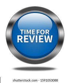3d time for review button isolated 
