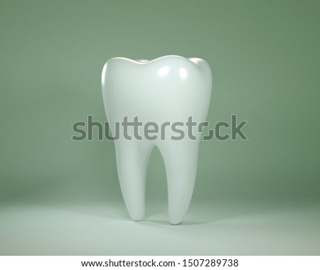 3D tooth 3D rendering White healthy tooth